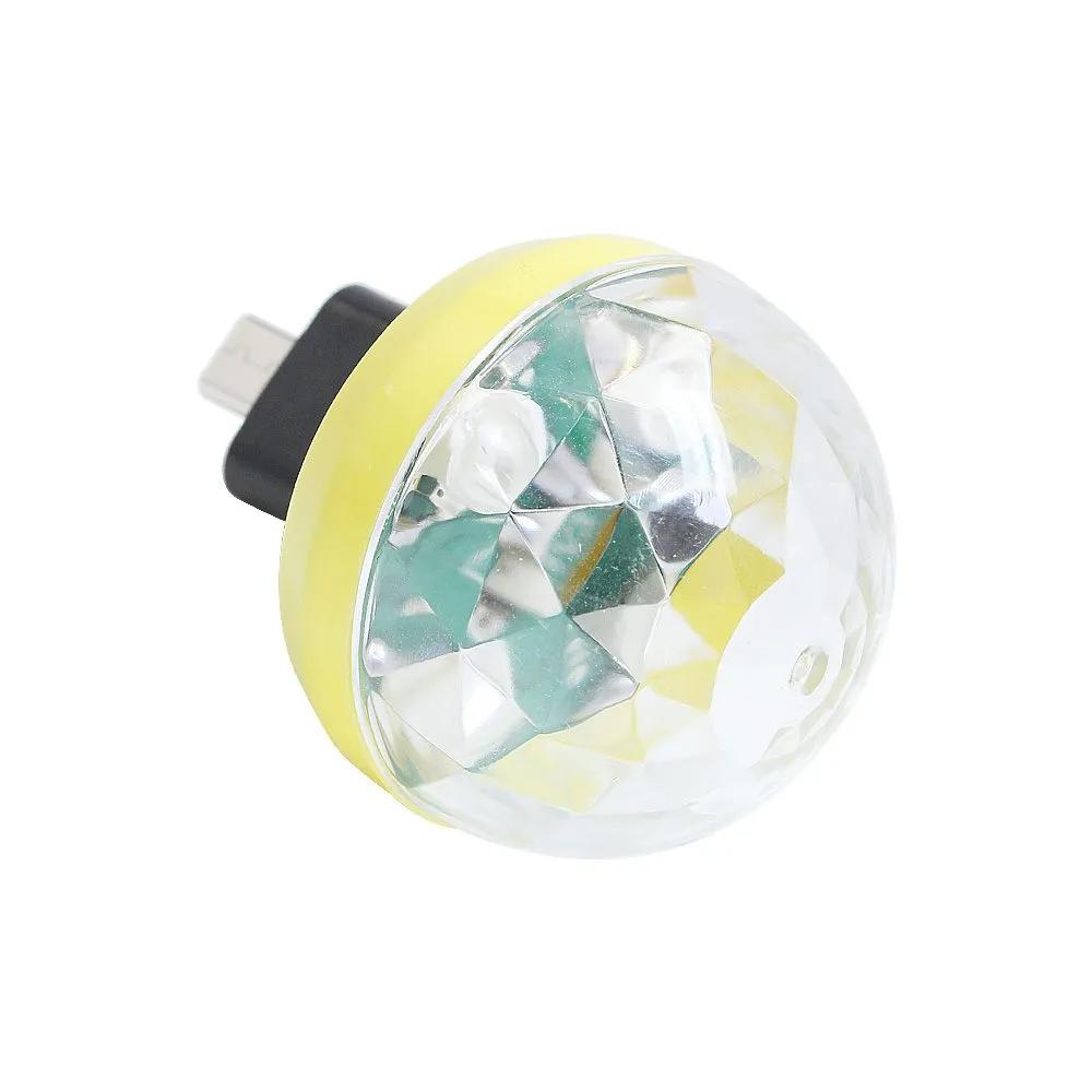 USB RGB LED Mini Disco Light, 4W, 5V DC, Sound-Activated Party Lamp for Club and KTV
