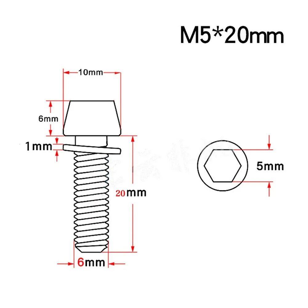 12Pcs Repair Accessory Bicycle Handlebar Screws Bike Cycle Parts Bike Stem Bolts Bike Stem Screws