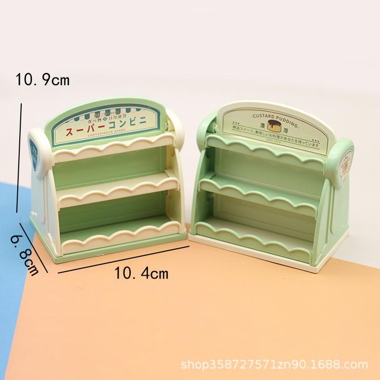Cute Simulation Mini Double-Sided Small Shelf Doll House 1:12 Supermarket Model Ornament Children'S Play House Toys