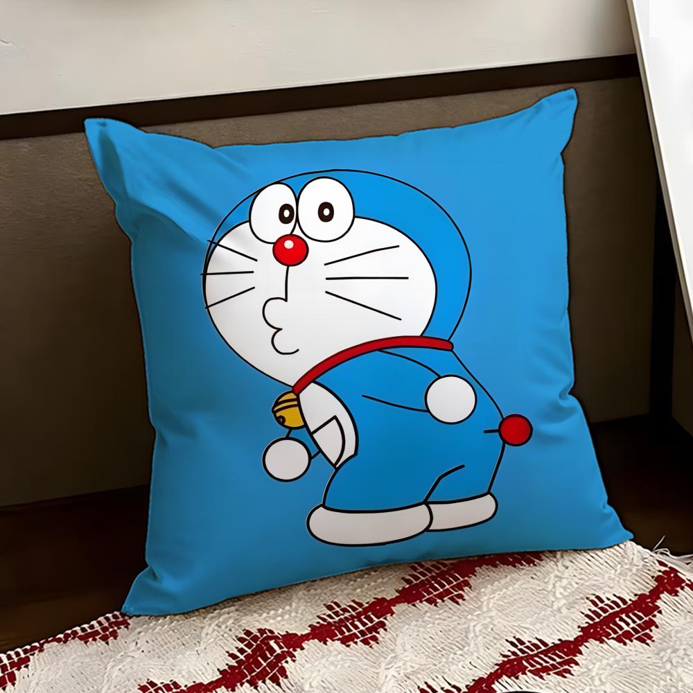 Anime DDoraemonS Cushion Cover Reversible Soft Durable Pillow Cover Home  Car MultiScene Use for Daily Comfort