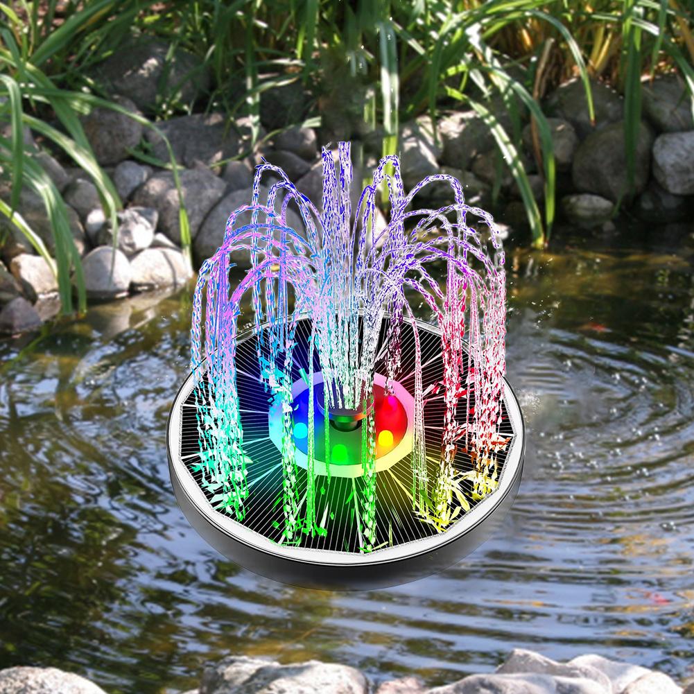 3.5W Solar Water Fountain LED Colorful Light Solar Powered Fountain 240L/H Solar Floating Fountain Pump for Garden/Fish Pond