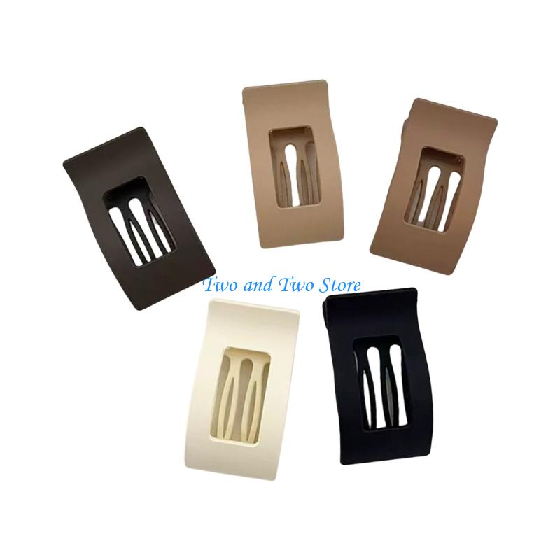 HX6F Pack Of 4 Flat French Grip Hair Clamps Redoubt Dull Finish For Women Girls