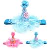 Haustier Geburtstagshut Tüll Glitzer Geburtstagskegel Haustier Stirnband Kopfschmuck Für Hunde Katzen Party Verkleidung Haaraccessoires Blau Rosa Rot