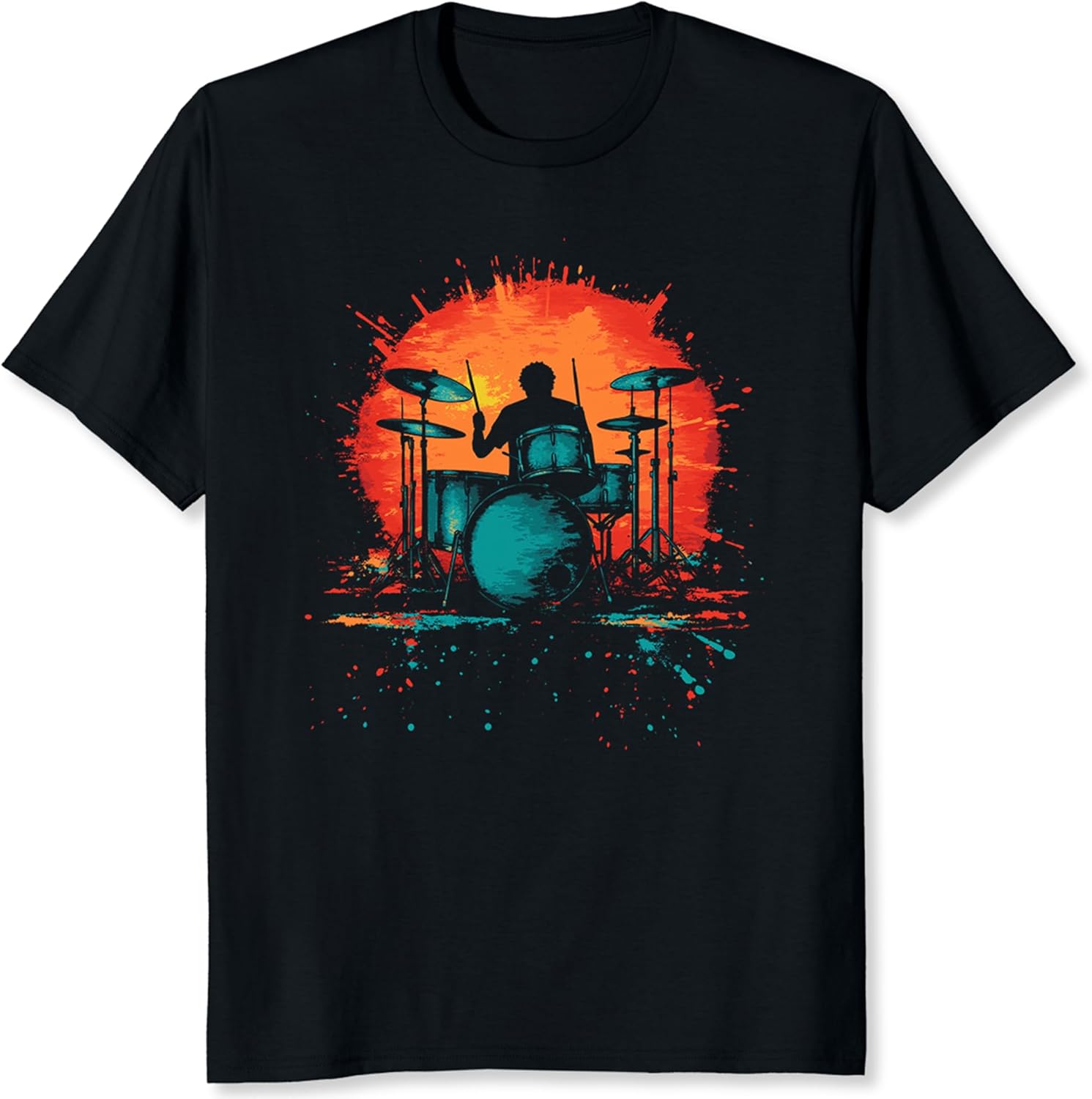 

Vintage Drummer Band T-Shirt for Men Classic Rock Metal Band Graphic Tee Drummer Gift for Music Lovers 5XL різнокольоровий