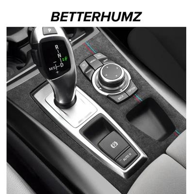Betterhumz Car Gear Shift Panel Cover Frame Trim Sticker for BMW E70 E71 X5 X6 Serie Made of Alcantara Interior Auto Accessories