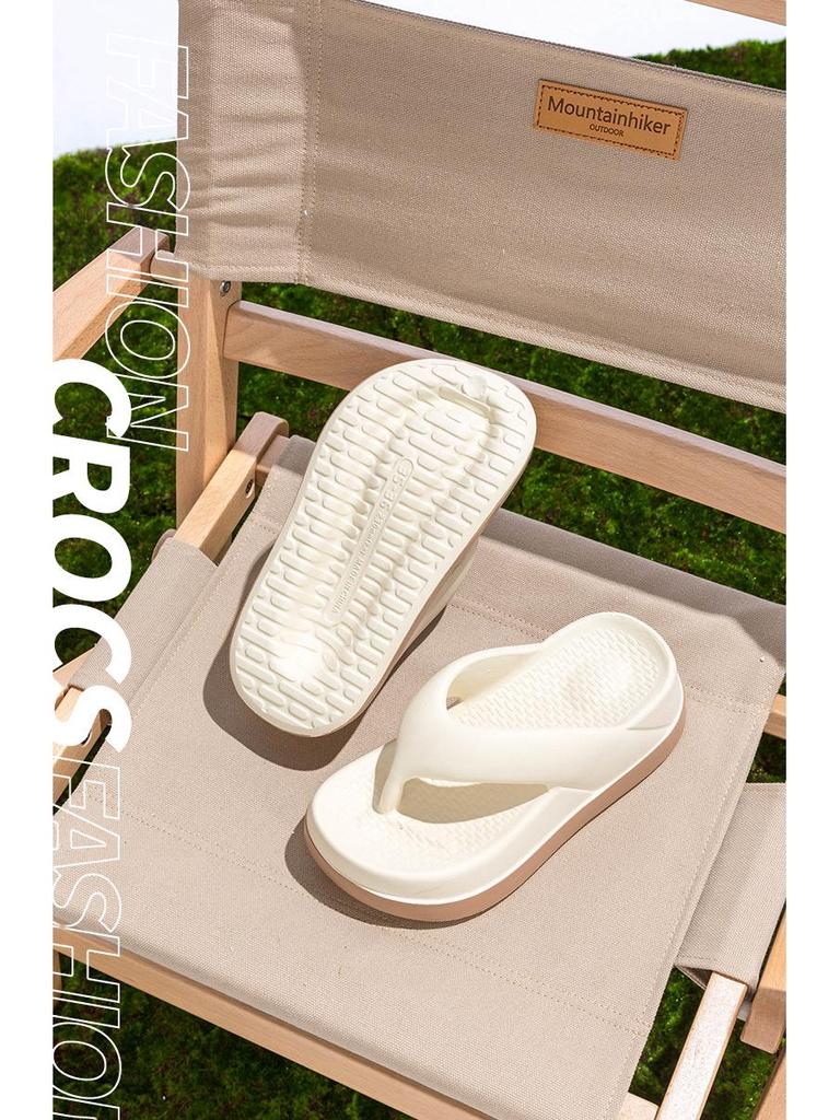 2025 Women's Height-Increasing Thick-Soled EVA Flip-Flops: INS Versatile Beach Thong Sandals