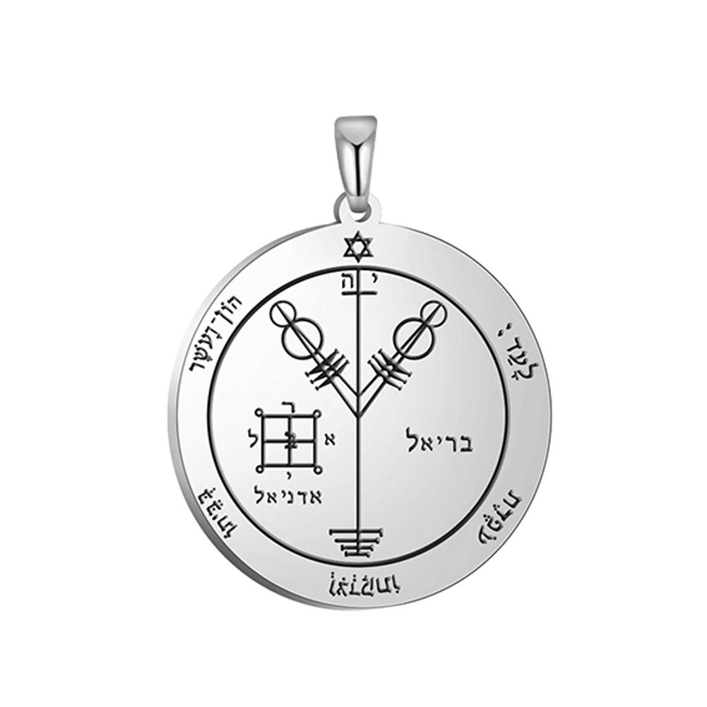 Dawapara Pentagrama lui Jupiter Talismanul lui Solomon Dobândirea Gloriei și a Bogățiilor Pandantiv DIY pentru Colier Accesorii din Oțel Inoxidabil