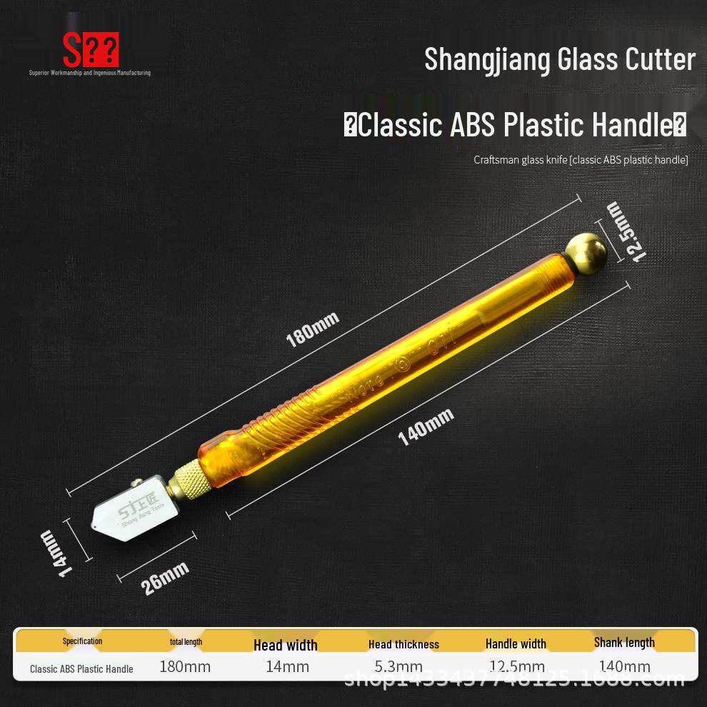 Master Craftsman Glass & Tile Cutter - Diamond Scoring Tool for Thick Glass