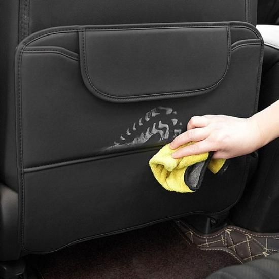 1x Car Interior Back Seat Anti-Kick Pad Mat Leather Cover Protector Accessories