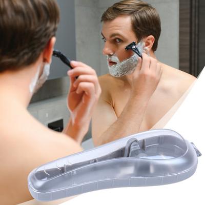 Transparent Razor Storage Box Portable Travel Men Manual Electronic Shaver Beard Trimmer Holder Container Protector Case Organizer
