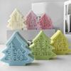 Reusable Silicone Mold Christmas Tree Shaped Candle Mould Creative Aromatherapy Making Mold Festive Decoration Supplies