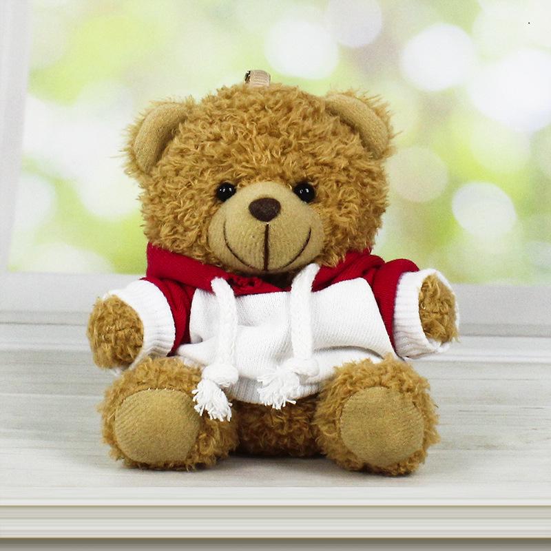 Charming Teddy Bear Keychain Plush Doll - Dressed Up Couple Backpack Ornament Gift