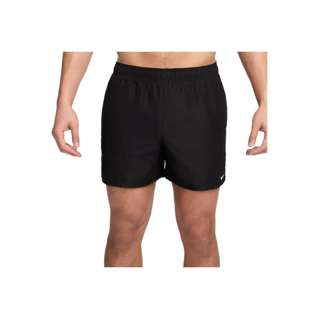 Nike Logo Print Mid-Waist Straight Casual Shorts Men Bottoms Black NESSA560-001
