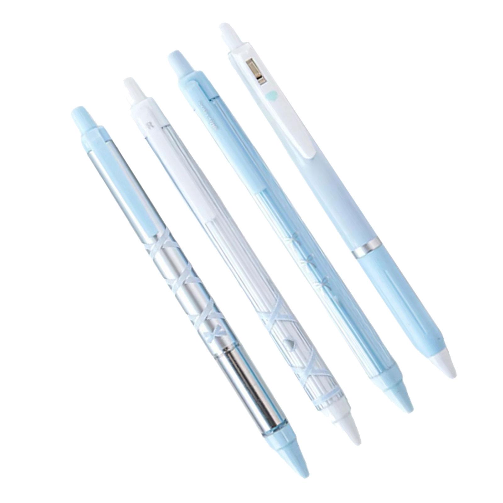 

4 шт. балетные ремни банты гелевая ручка выдвижная нейтральная ручка 0,5 мм канцелярская ручка ручка для письма гелевая ручка ручка для дневника синий