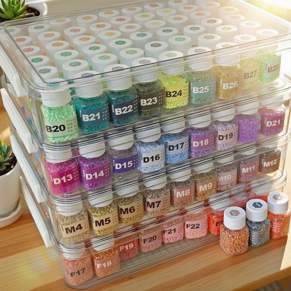 54 Fächer Kunststoff-Aufbewahrungsbox, DIY Diamantmalerei Aufbewahrungs-Organizer Perlen Charms Schmuckzubehör Organizer Box