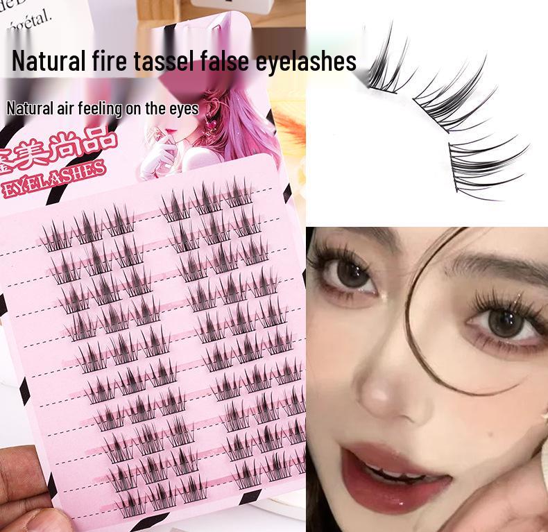 Lazy Trilogy Sunflower False Eyelashes: Pure Wild Fox Series, Little Devil & Small Flame Lower Lashes.