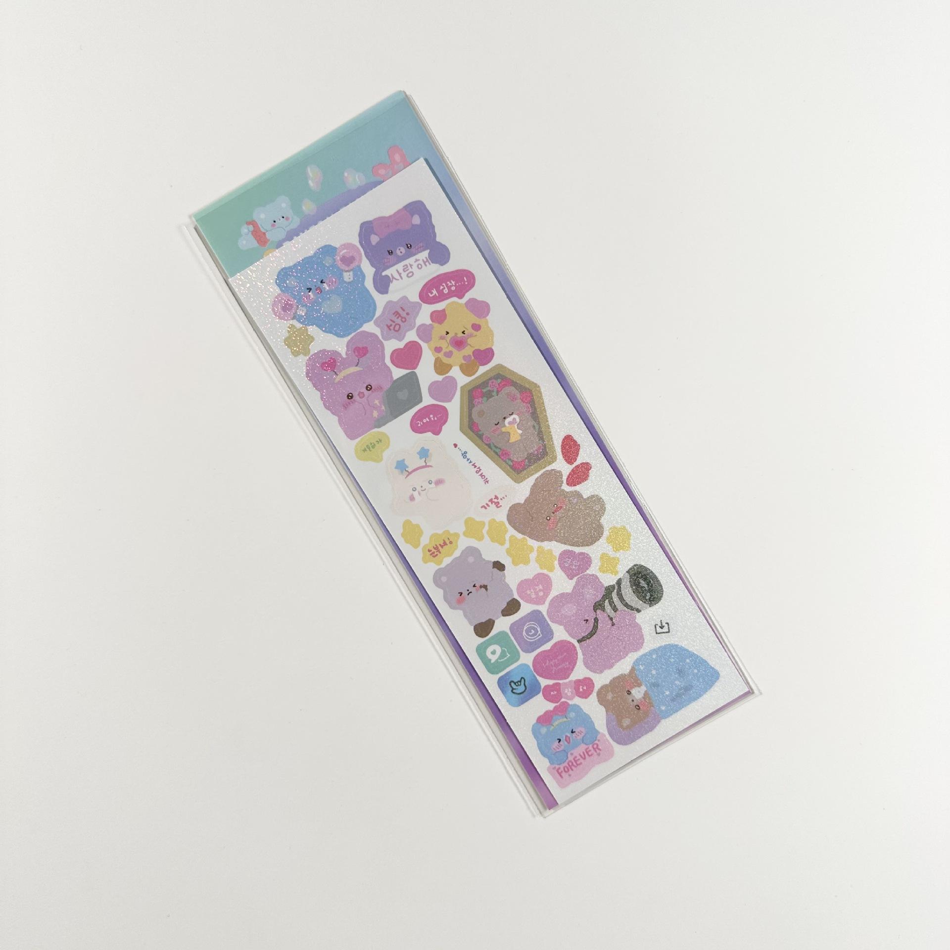 Милый кролик Guca наклейки в корейских популярных моделях лазерные наклейки мультфильмы — фото 9