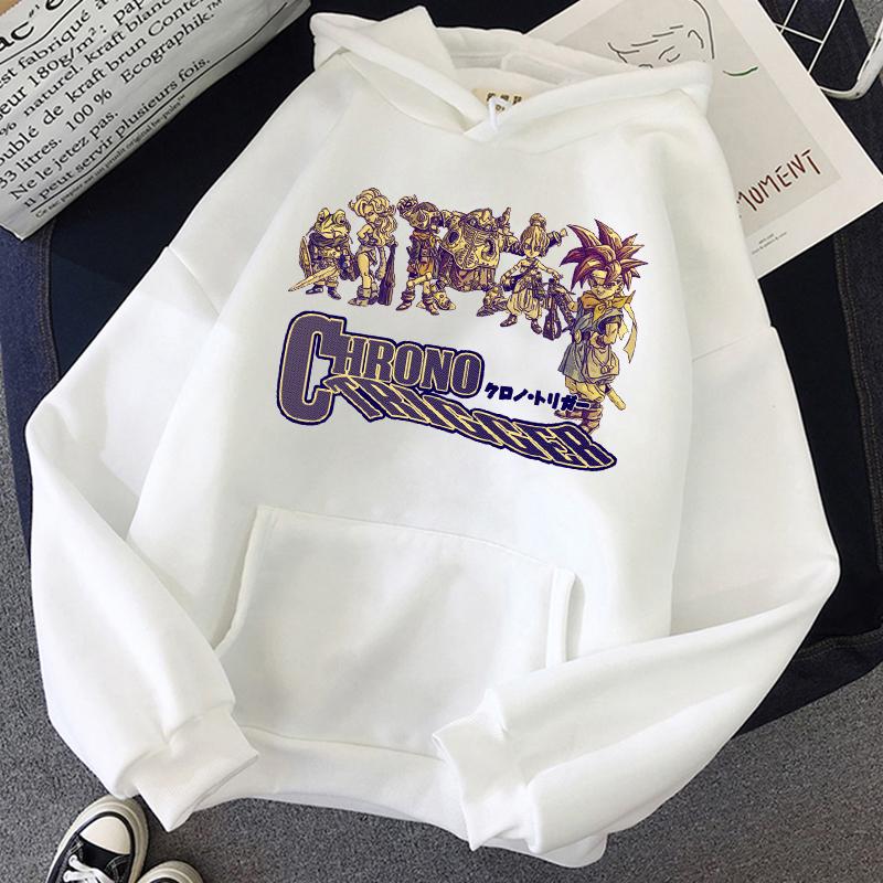 Chrono Trigger Printed Pullover Hoodies Sweatshirts  unisex Warrior with Sword Casual colorful Hooded Harajuku Oversized Hoodie