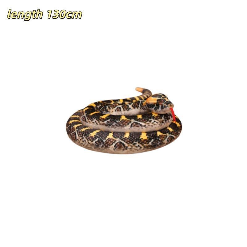Simulated Snake Plush Toys Rattlesnake Python Green Snake Stuffed Doll Fun Prank Toys Collection Home Decor Toys Birthday Gifts