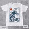 Japanese Ukiyo-e Great Wave Surf T-Shirt Retro Hokkaido Wave Tee Suitable for Japan Travel Beachwear Surf Style
