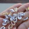 1PC Copper Zircon Water Drop Crystal Zircon Pendant for DIY Jewelry Accessories