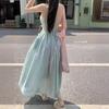 Pure desire style sexy suspender dress women's summer new skirt lace-up seaside vacation halter dress