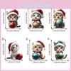 Hat Cat Christmas Car Hanging Decor Acrylic Pendant Tree Ornament Holiday Travel