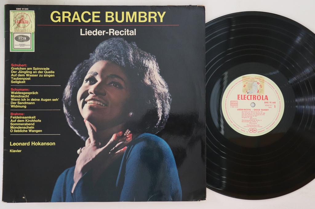LP Record GRACE BUMBRY, LEONARD HOKANSON - Schubert: Gretchen Am Spinnrade De SME91644 ELECTROLA 1967 Germany Classical Used