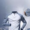 Men's Quick-Dry Half-Zip Tracksuit: Long-Sleeve Top & Trousers for Running and Fitness.