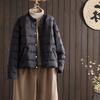 Small stand-up collar light down jacket women's autumn and winter new white duck down fashionable foreign style warm short coat