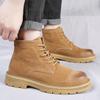 Fashion 2024 Winter Men's Ankle Boots British Style Mid Top Boots Outdoor Boots Luxury Brands Classic Design High Top Men Casual Shoes