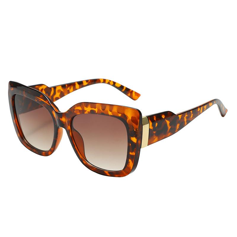 INS New Trendy Sunglasses Fashion Large Frame Sunglasses for Women TEMU High-End Model Sunglasses