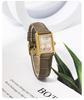 Klassische Vintage Lederarmband Wasserdichte Quarz-Uhr