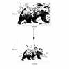 Diy Home Decor Black Bears Fish Tattoo Mural Mountain Wall Sticker New Design Vinyl Wall Art Decals Room Decor