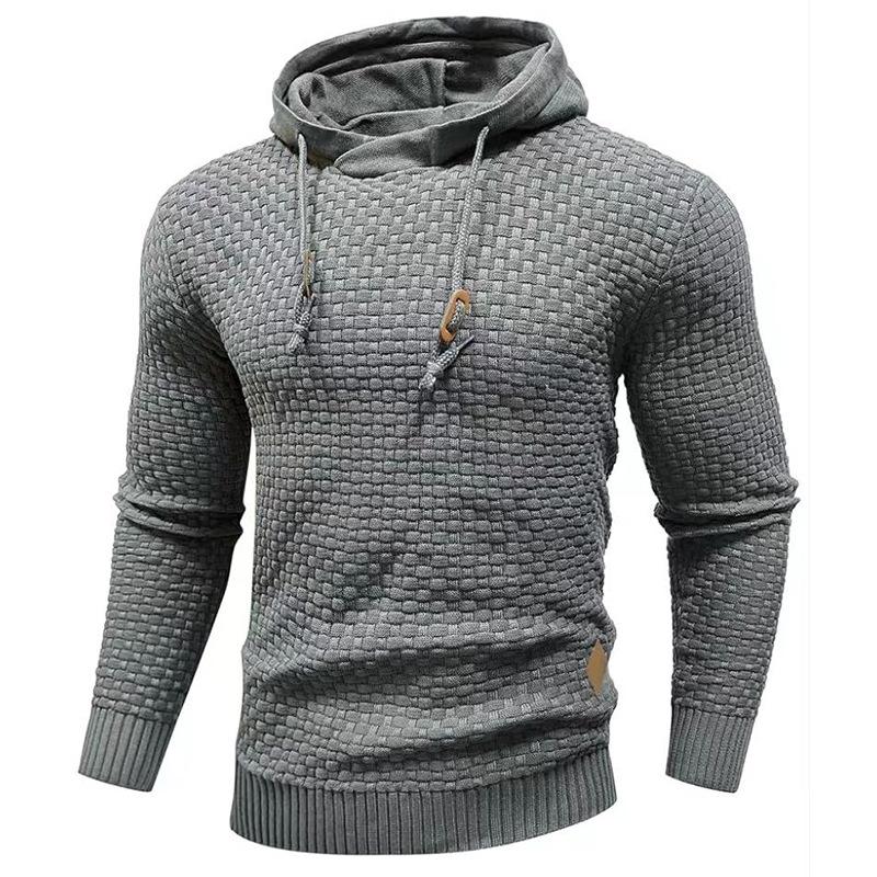 Fashion Sports and Casual New Style Men's Hooded Sweater Pullover Knit Multi-Color