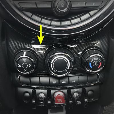 Für Mini F55 F56 F57 Dashboard A/C Klimaanlage Schalter Einstellen Carbon Faser Abdeckung Innen
