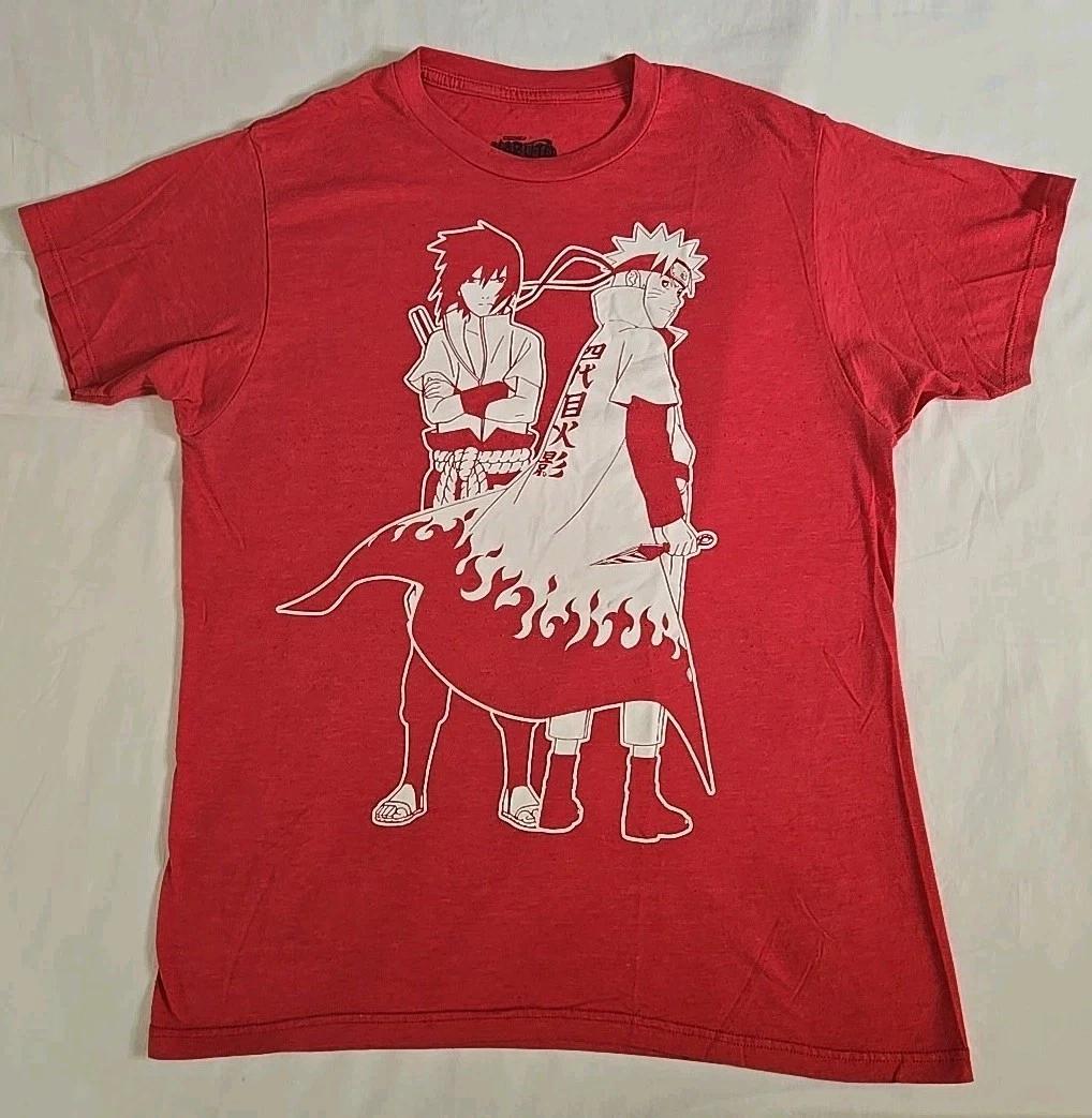 

Officially Licensed Naruto Shippuden Naruto And Sasuke Shirt Men’s Medium Red L