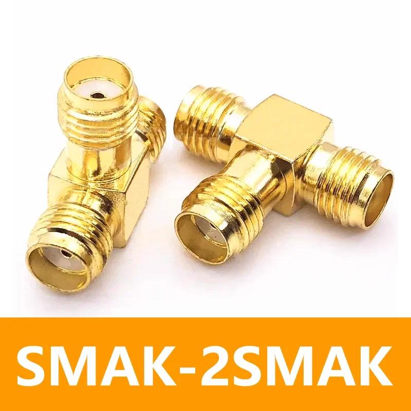

5/20Pcs SMA Plug Gold-plated 3 Way T-Type Adapter Connector SMA Male Plug To Dual 2 SMA Female Socket 5PCS