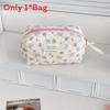 Cotton Heart Gray Bunny Makeup Bag With Cartoon Animal Print For Daily Use