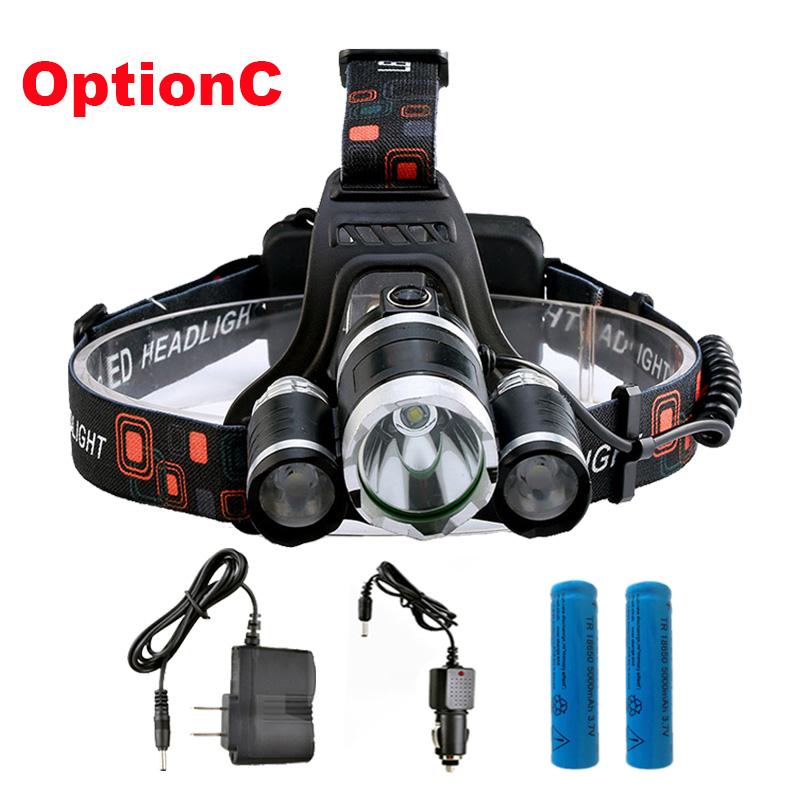 ZK20 LED Headlamp High Lumens 4 Modes 18650 Rechargeable Battery Flashlight Waterproof Outdoor Lighting Camping Fishing