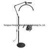 16" Beauty Light Floor Lamp: Half-Moon Nail & Eyelash Light with Remote Control & Retractable Arm for Eyebrow Microblading