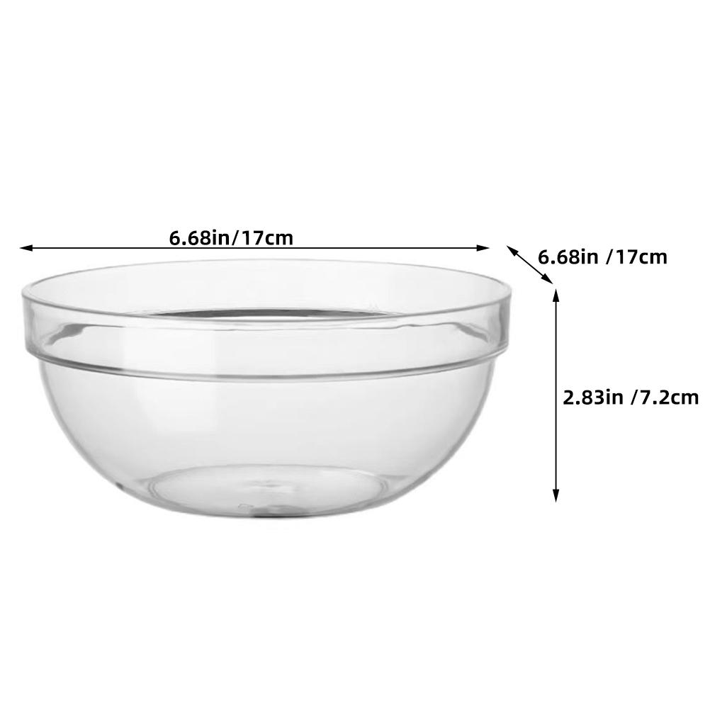 

Transparent Salad Decorative Fruit Dessert Serving Bowl Reusable Clear Yogurt Container Pc Mixing Bowl For Home Kitchen