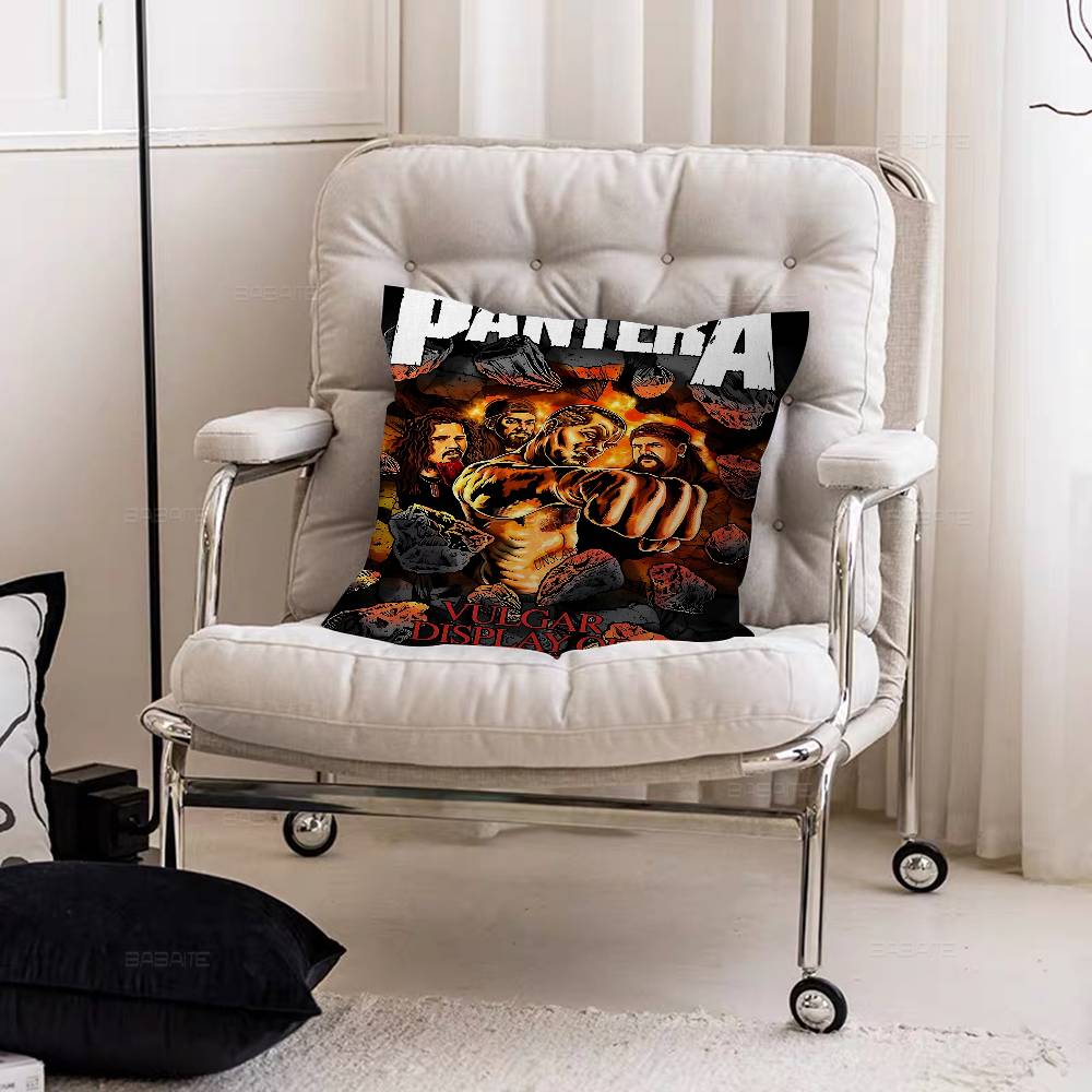 P-Pantera Band Pillow Cushion Cover Pillowcase Living Room Sofa Home Decor Customized