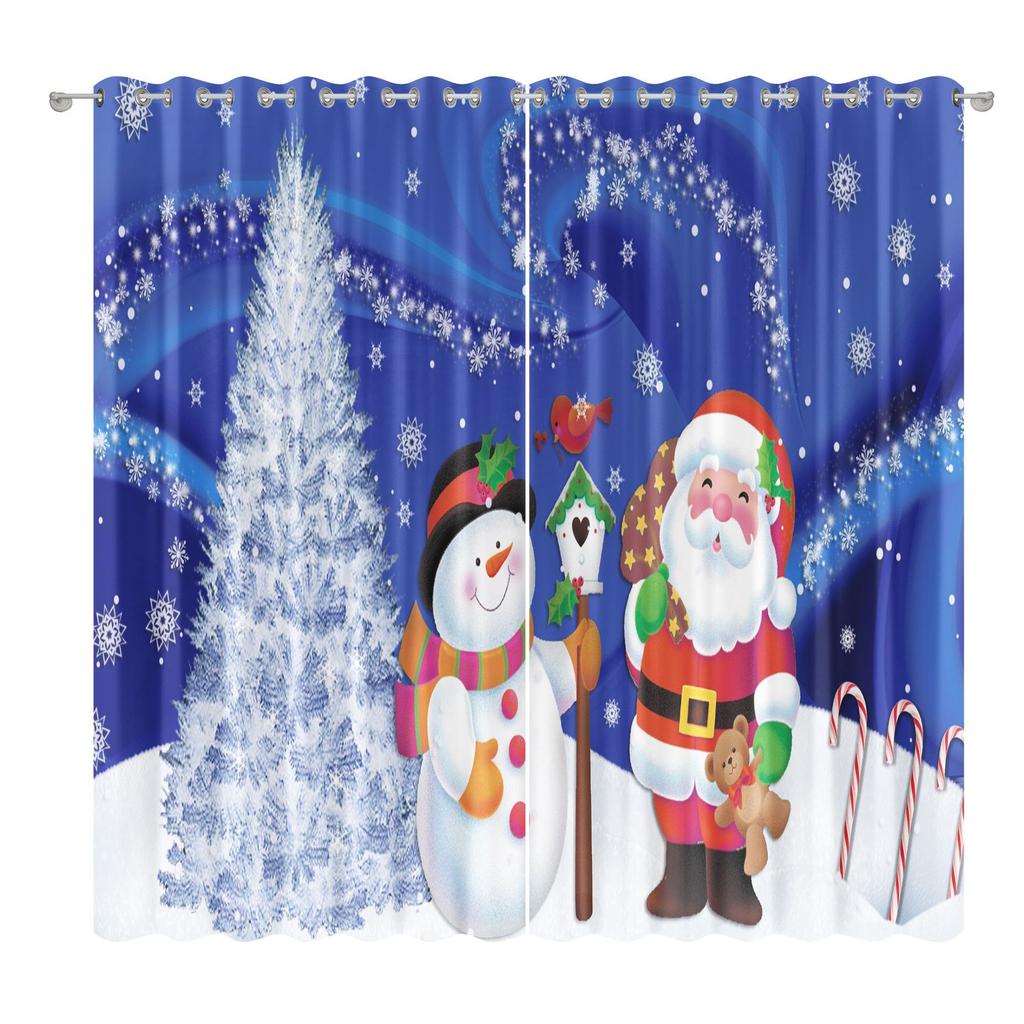 Weihnachtsvorhänge Schlafzimmer Wohnzimmer Balkon Verdunkelungsvorhänge Büro Hotel Isolationsvorhänge