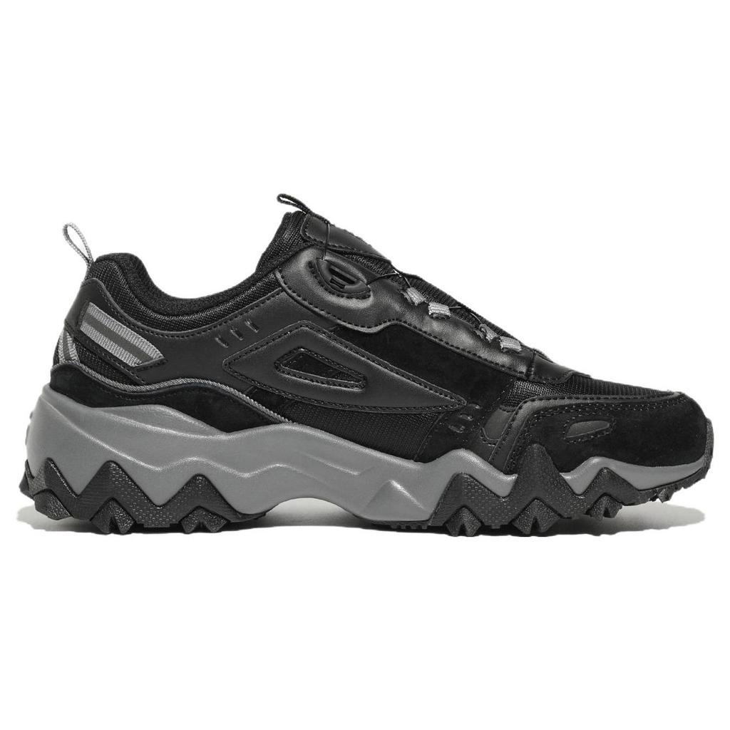 Fila Oakmont Tr Dial V2 Polyester Synthetic Leather Pigskin Sports Low Top Lifestyle Shoes Unisex Sneakers Black Gray 1JM02613F_001