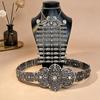 Caucasian Ethnic Rhinestone Women's Waist Belt & Breastplate Set