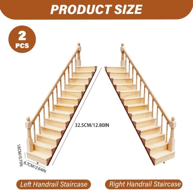 Einfache Holztreppe für Tiny Homes Abnehmbare Struktur Kindersicher Ressource Handwerksgrundlagen 2 Einheiten