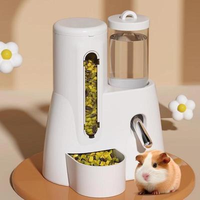 2In1 Hamster Futterspender und Tränke Große Kapazität Auslaufsicher Automatischer Futterspender Futter-Wasserspender Auslaufsichere Futterzubehör