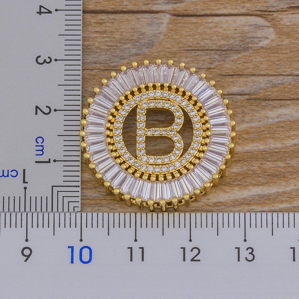 AIBEF Top Quality 3 Colors 26 Initial Letter Necklace Micro Pave CZ Pendant Necklaces Copper Charm Statement Jewelry Women Gift