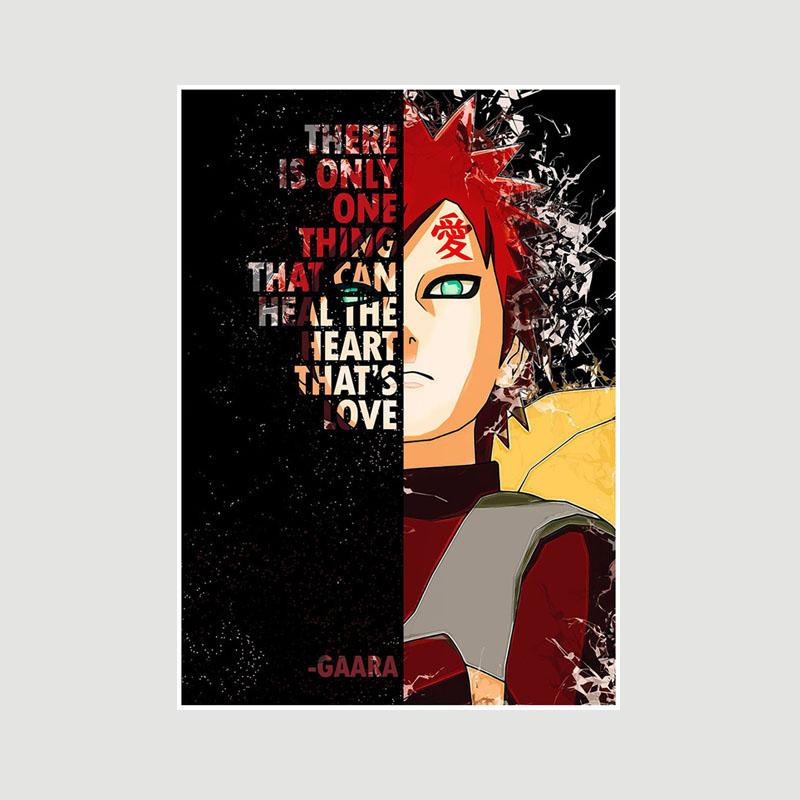 Vintage Inspirational Quote Poster Anime Finger Luffy Deku Posters White Paper Text Art Pictures Home Decor Bar Decoration Painting Interior Mural